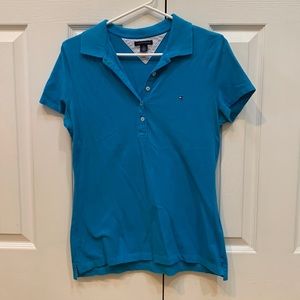 Tommy Hilfiger turquoise polo shirt. Women’s size medium. Great condition